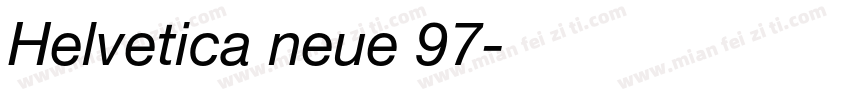 Helvetica neue 97字体转换